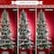 7.5ft. Pre-Lit Flocked Slim Spruce Artificial Christmas Tree, Warm White LED Lights